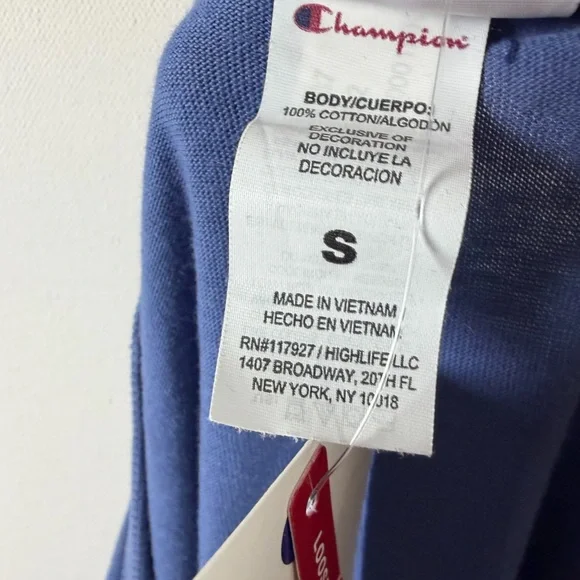 Champion Women's Short Sleeve Cropped T Shirt - Blue - S, XL & XXL - Picture 6 of 10